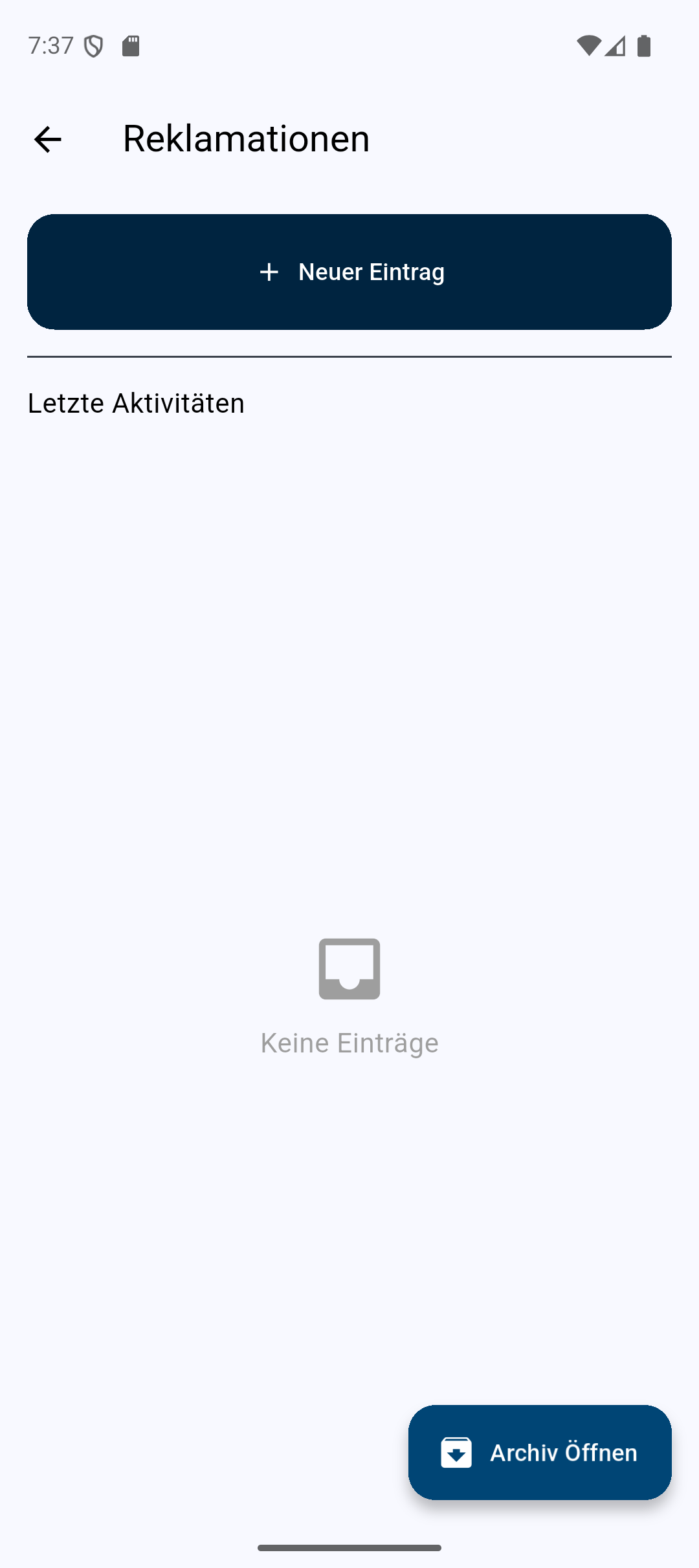 Janus App — Reklamationen Dashboard